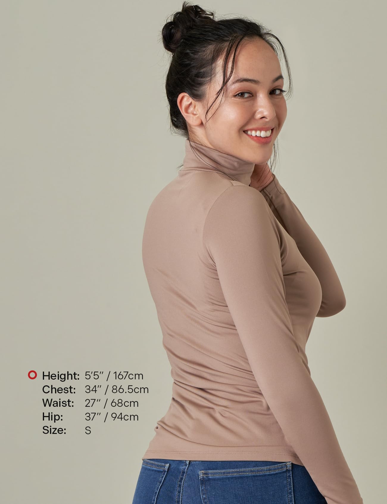 LAPASA Donna Maglia Termica Collo a Lupetto L87 L89 - Abbigliamento Termico Traspirante a Maniche Lunghe Fodera in Pile Strato Base
