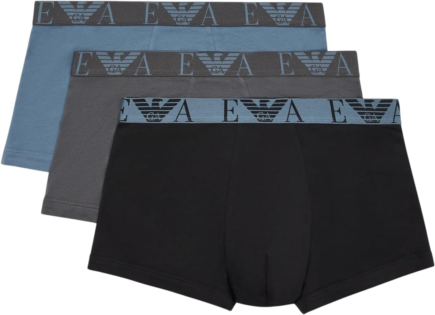 Emporio Armani mens Bold Monogram 3 Pack Trunk