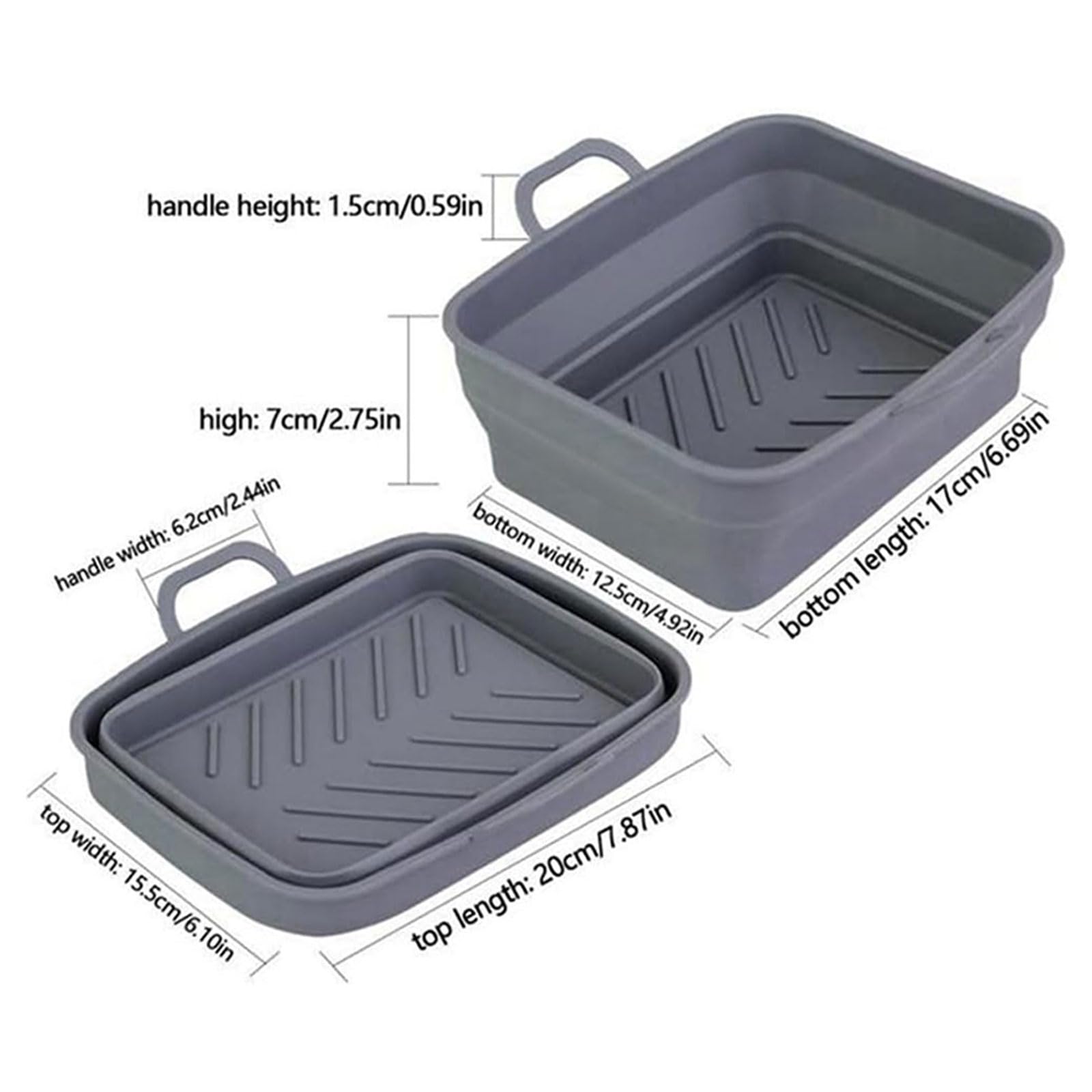 PANGBOER 4 teglia da Forno in Silicone Versatile Riutilizzabile per friggitrice Fodere per pentole in Silicone Strumento Cottura per Cucina teglia da Forno Durevole per friggitrice