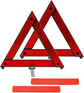 三角停止板 折りたたみ 2枚セット 三角停止表示板 コンパクト 三角反射板 折りたたみ式 緊急停止 緊急対応用品昼夜兼用 三角表示反射板 非常時 反射板 バイク・自動車用 コンパクト収納可能 専用収納ケース付き コンパクトに収納可能