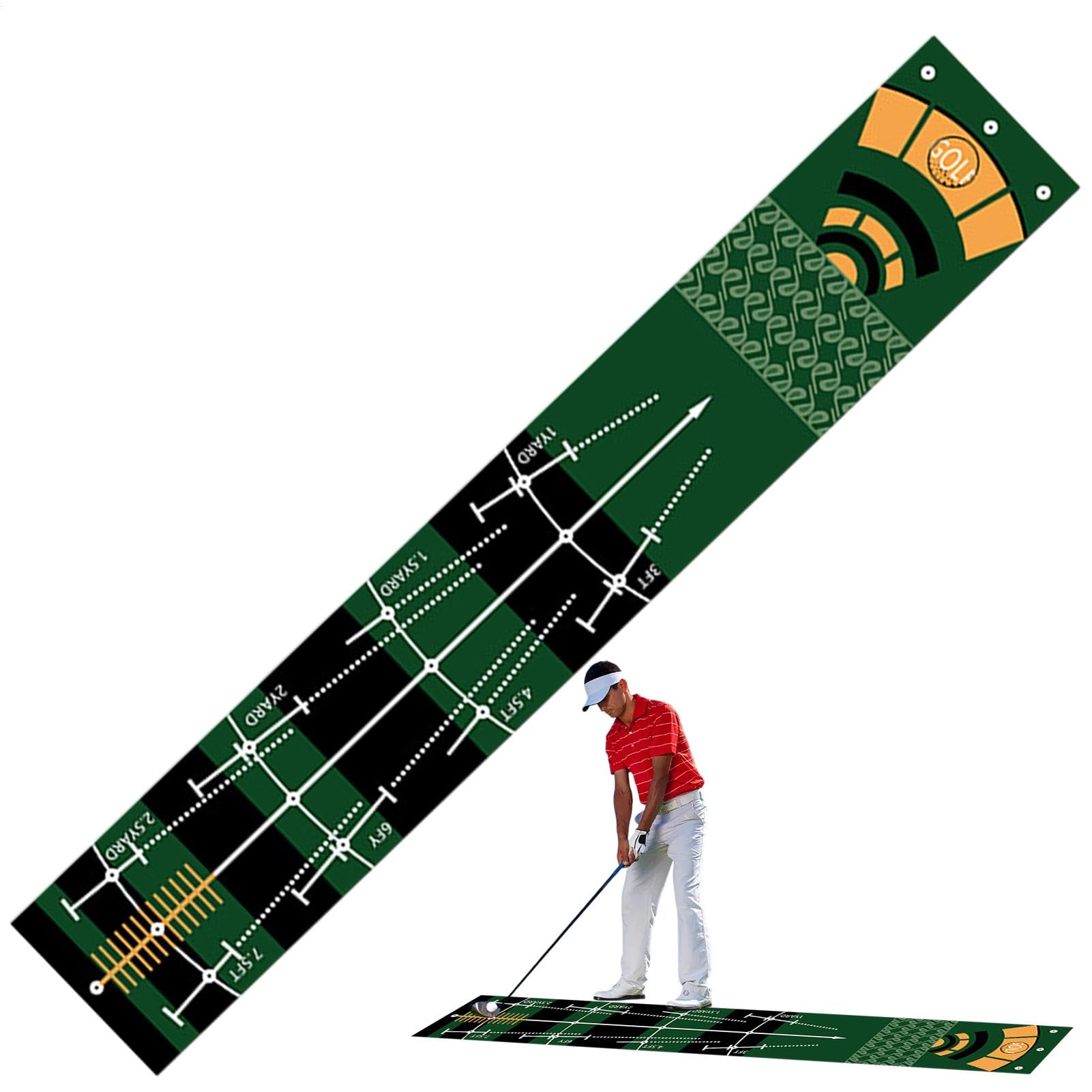 Tapis d'entraînement au Putting, Putting Green en intérieur | Tapis d'entraînement de Golf Portable | Green de Golf d'intérieur, équipement d'entraînement de Golf réutilisable pour viser,