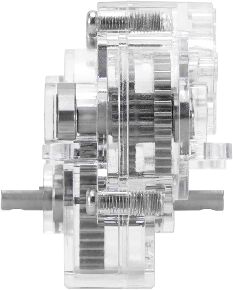 INJORA Acrylic Complete Transmission with Underdrive Gears for 1/18 RC Crawler TRX4M Upgrade