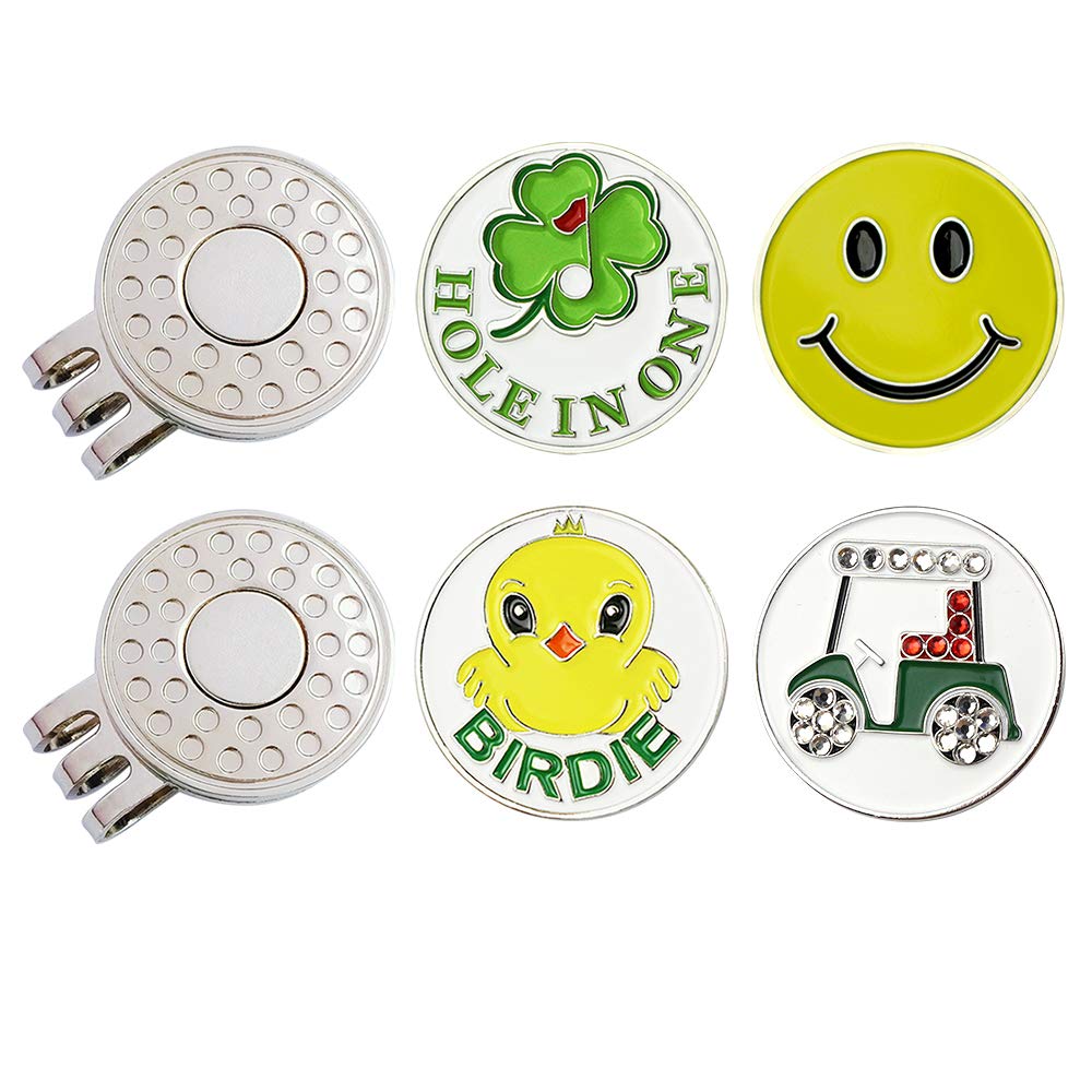 GOLTERS Golf Ball Markers with Hat Clips Value Sets for Men Women Golfer, Removable Attaches Easily to Golf Cap Premium Gifts