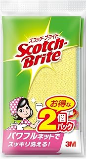 3M キッチン スポンジ たわし 抗菌 パワフルネット 2個 スコッチブライト NT-01K 2PM