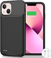 Vista 1 de Funda de batería para iPhone 13 Mini, 6500 mAh, delgada, portátil, recargable, protectora, funda de carga de banco de energía, compatible con iPhone