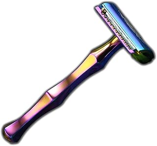 RAZOR MEISTER PRIME - Safety Razor - 50 Safety Razor Blades - Double Edge Safety Razor - Safety Razor Kit For Men & Women- Safety Razor Leather Case - German Stainless Steel - Ergonomic - Mild (Brown Wood)