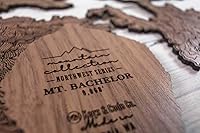 Vista 4 de Posavasos de madera del noroeste del Pacífico Monte Rainier, Monte Hood, Monte Baker, Mt. Bachelor y Monte St. Helens Posavasos hechos