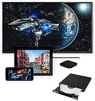 Vista 4 de Unidad externa de CD y DVD compatible con Android TV, smartphone, tableta y proyector Aplicación gratuita para Android disponible Compatible