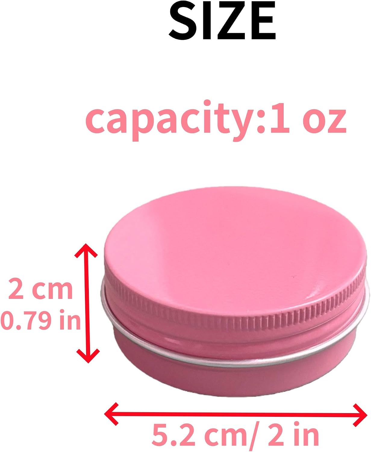 LJY 28 Pink Aluminum Tins, 1 oz/30 mL for Cosmetic Samples image 4