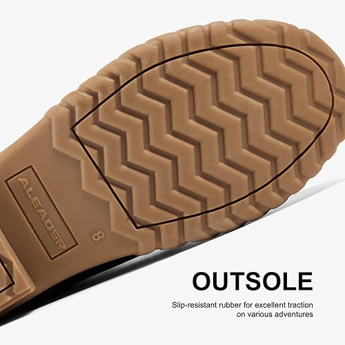 Miniatura 4 de ALEADER Botas estilo pato, para hombre Carcasa impermeable Botas de nieve con forro de piel