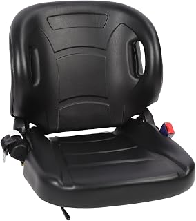 Universal Forklift Seat, 70 to 110 Degree Adjustable Ergonomic Backrest with G Sensor Micro Switch and Safety Belt, for Electric and Fuel Powered Forklifts