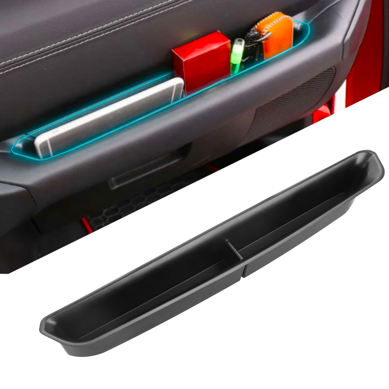 Linkstyle Passenger Storage Organizer for Jeep Wrangler JL/JLU (2018-2019) & Gladiator JT (2020) 2/4 Door Grab Handle Accessory Box