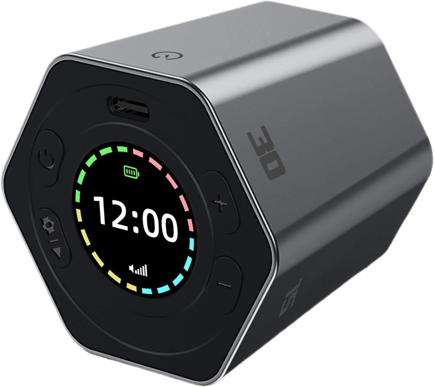 Desk Timer, Rechargeable Rotating Digital Clock with Sensor – Timers for Classrooms with 60 Hours of Battery Life – for Study Exercise Baking Bathroom Kitchen Meetings