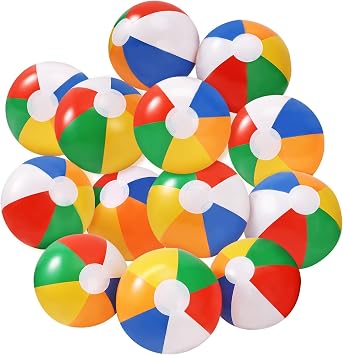 13 Pack 12" Inflatable Beach Balls Beach Ball Party Favor Beachball Balloons for Kids&Adults Inflatable Yard Ball Beach Balls Bulk Toddler Pool Toys Set