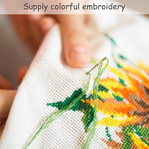 Miniatura 4 de Caydo 8 piezas de tela Aida de 8 colores, 14 unidades, tela de punto de cruz clásica, 12 x 18 pulgadas