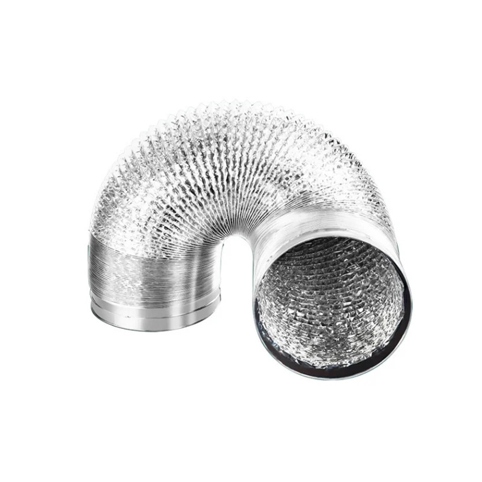 Tubo de ventilación papel aluminio cifrado, 2 uds., 2m, tubo humo escalable, salida cocina, manguera ventilador escape for baño para Campana Extractora(120mm)