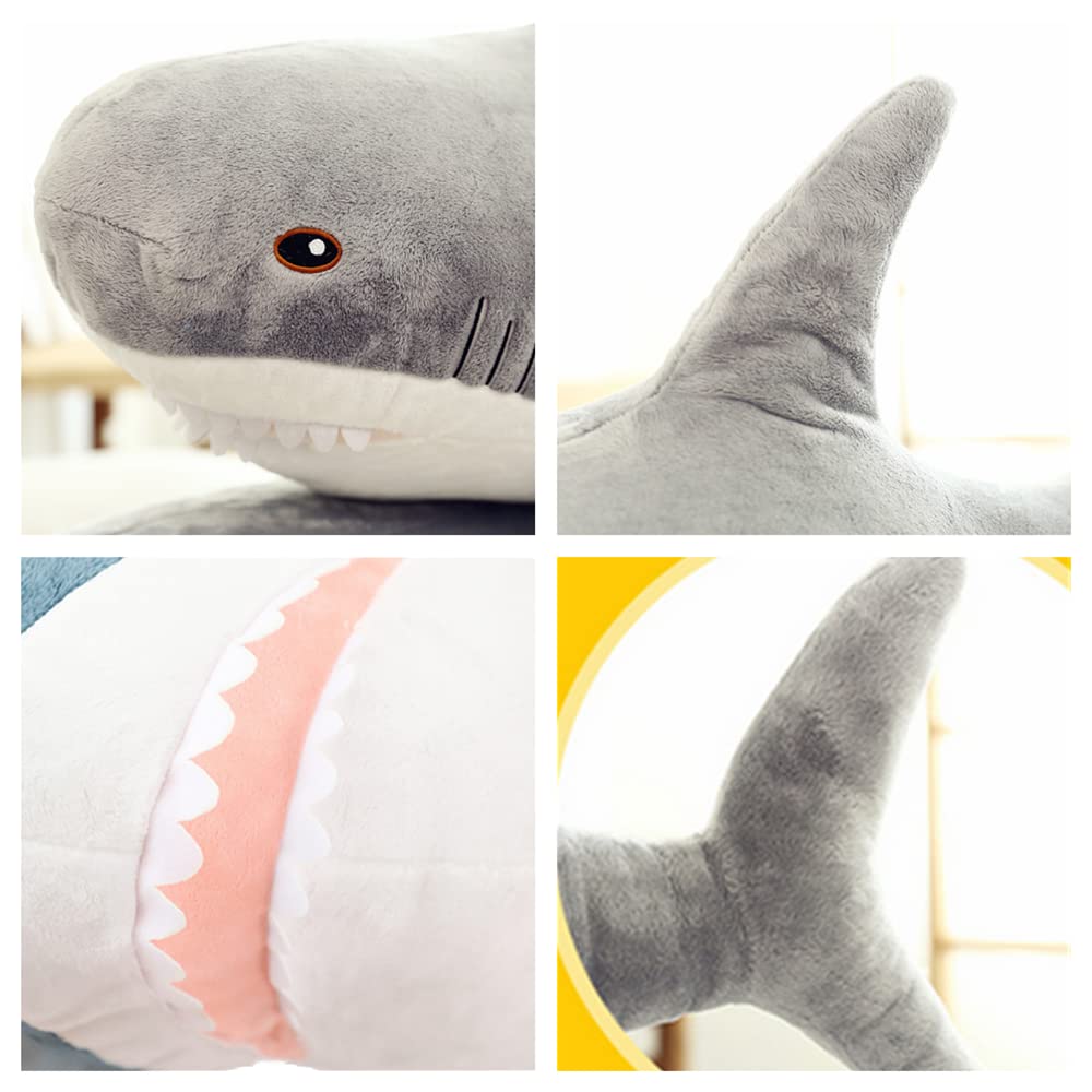 Amazon.co.jp: OPHRBU グレー 61cm サメのぬいぐるみ ぬいぐるみ