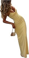 SOLYHUX Women's Elegant Mesh V-Neck Bodycon Maxi Dress - Stretchy Summer Cocktail Party Wedding Guest Cami Sundress