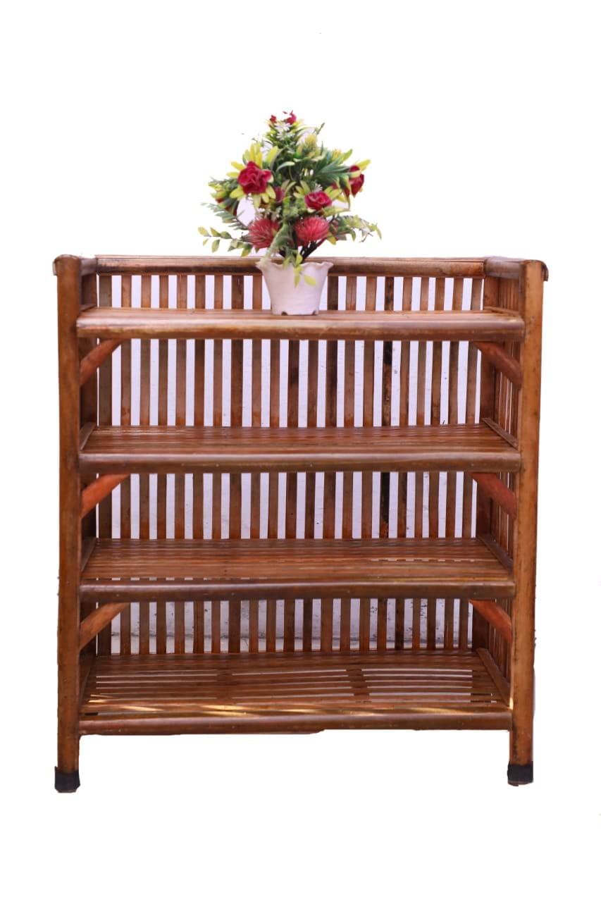 Bamboo Cane Bait Shoe Rack Wooden Slipper and Shoes Stand MultiPurpose