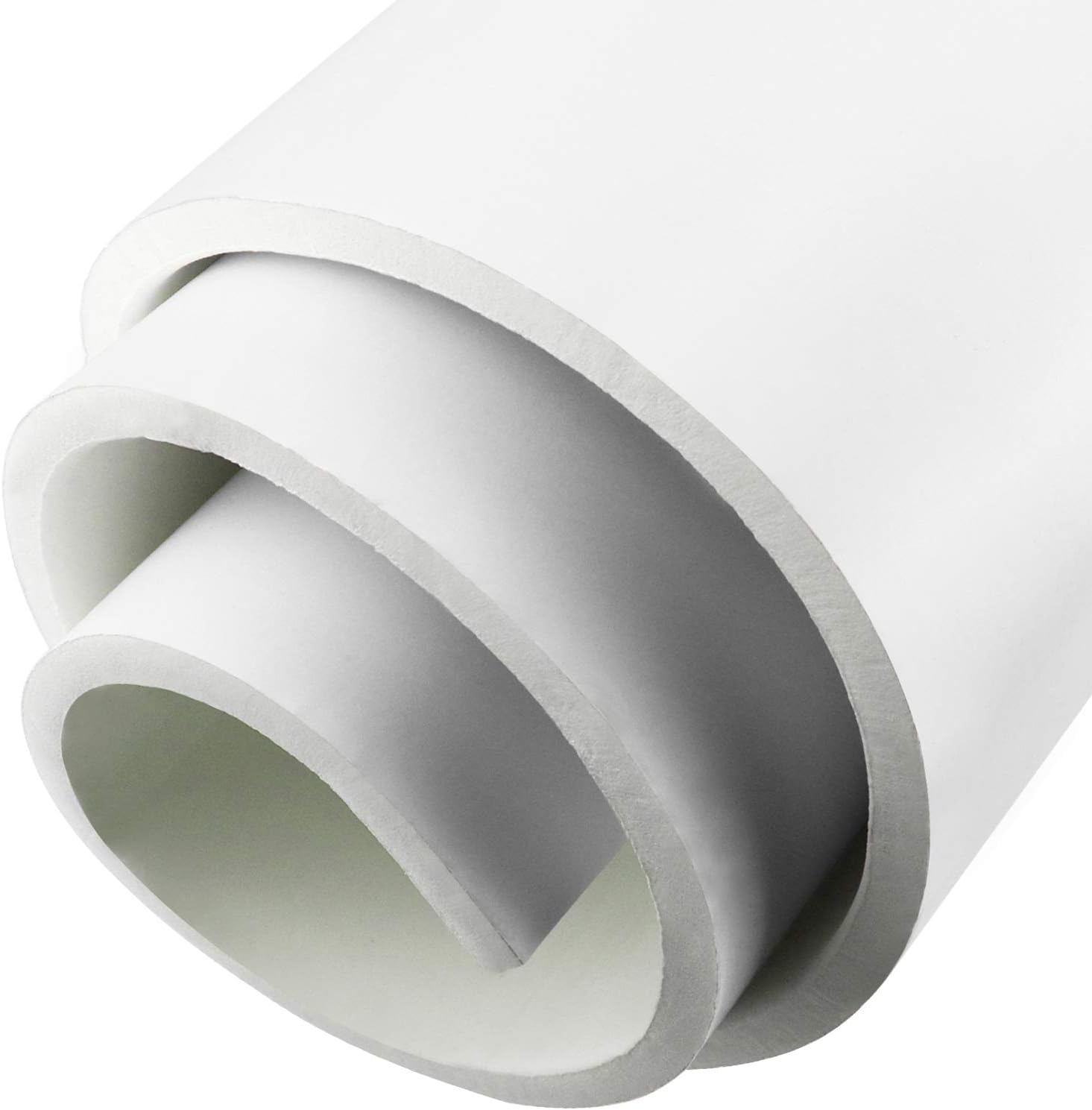 DGSL Neoprene Adhesive Foam Sheets, 12'' W x 59'' L x 1/2'' Thick Sponge Self Adhesive Rubber Padding Sheet Closed Cell Foam Sheet Roll for DIY, Multi-Function Soundproof Rubber Mat, White