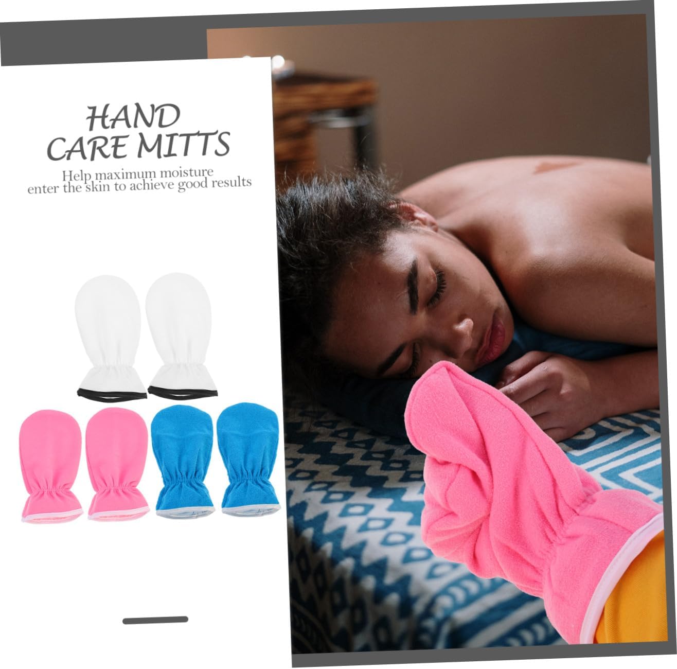 3 Pairs Spa Gloves Women Paraffin Mittens for Hands Hand Mask Gloves Moisturizing