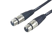 Vista 4 de WJSTN Cable de enchufe XLR macho en ángulo recto macho a hembra recta, adaptador de ángulo recto, paquete de 2