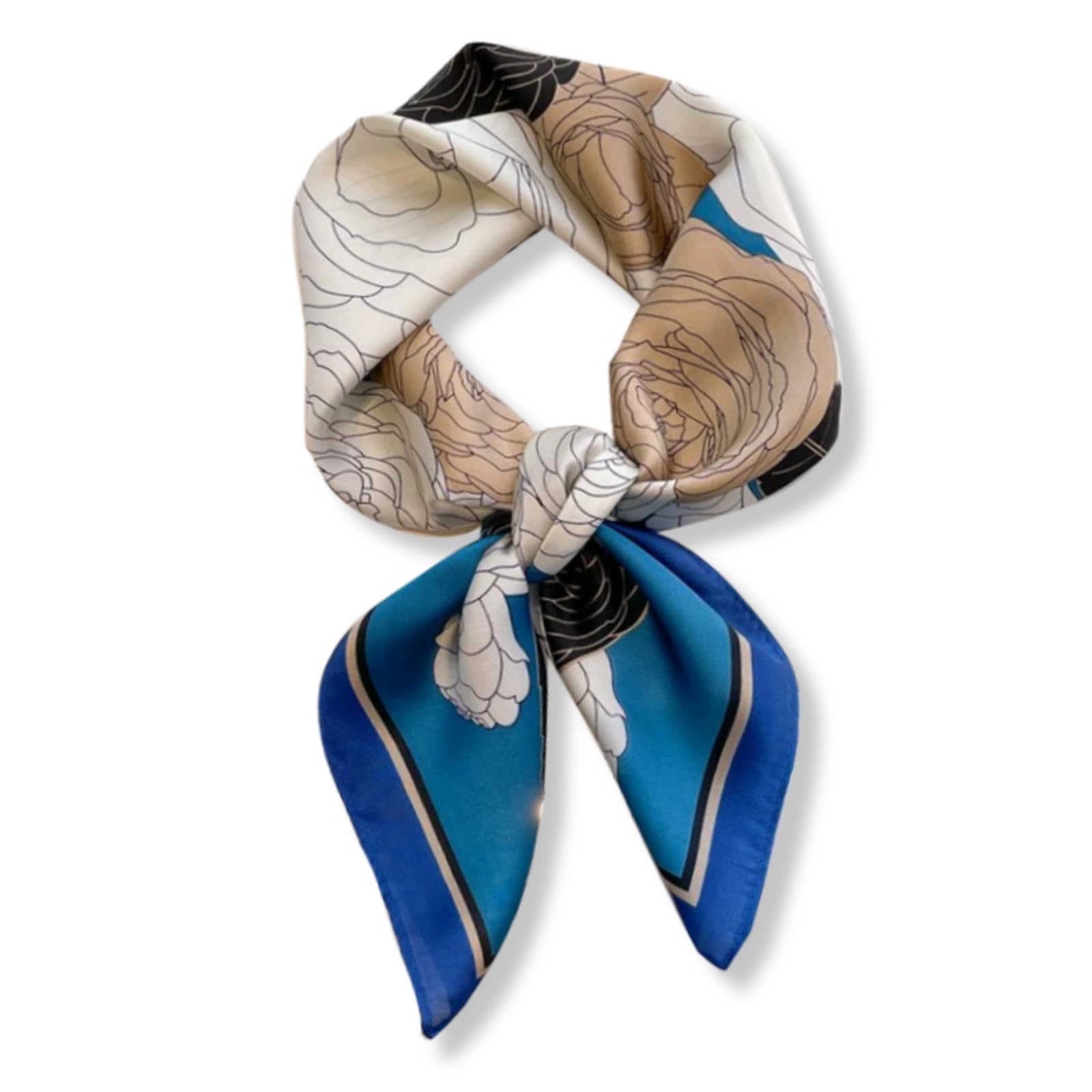 PoeticEHome Bufanda de seda de morera 100% pura para mujer, pañuelo cuadrado 68x68cm, accesorio para cabeza cuello rega…