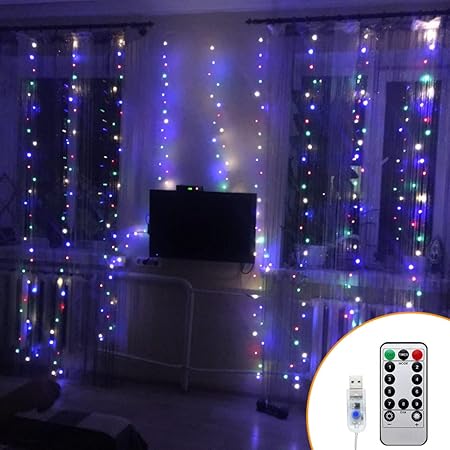 Amazon Litake リテーク Led イルミネーションライト カーテンライト 3m 3m 室内 Usb充電式 300球 Rgb 屋外 防水 クリスマス イルミネーション リモコン付き 8パターン ライト おもちゃ Amazon Litake リテーク Led イルミネーションライト カーテンライト 3m 3m 室内 Usb充電式 300球 Rgb 屋外 防水 クリスマス イルミネーション リモコン付き 8パターン ライト おもちゃ