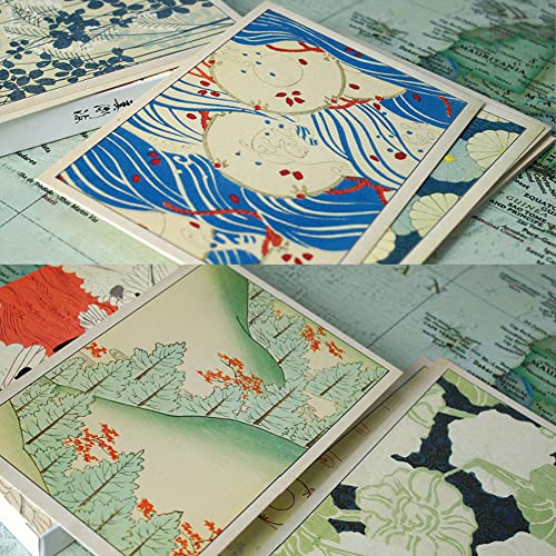HOSTEESSCHOICE Vintage Art Postcards set of 30 Post card of Japanese Artist Korin Furuya Art Sea variety pack Famous Painting Scenery,4 x 6 Inches