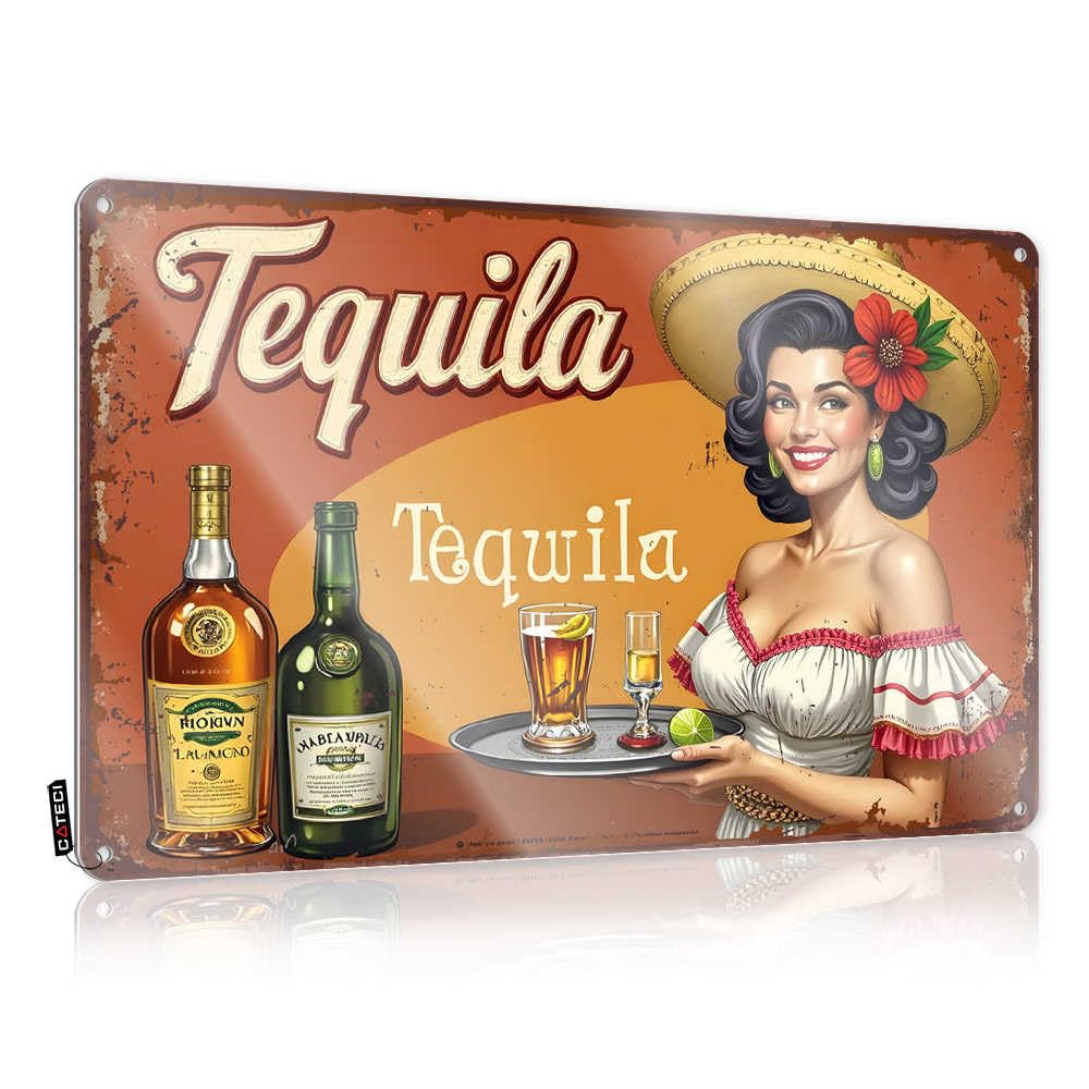 Fzfn Colour Bedroom Door Decorations, Art Ranch Sweet Tequila Time: A Vibrant Celebration With Lime And Style | Rustic Humor Wall Art(30X40cm)