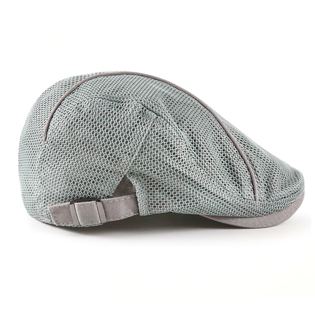 YAMEE Męska letnia czapka z siateczki z płaską czapką, męska oddychająca płaska czapka, czapka unisex Newsboy Cap, męska / damska czapka gazeciarska