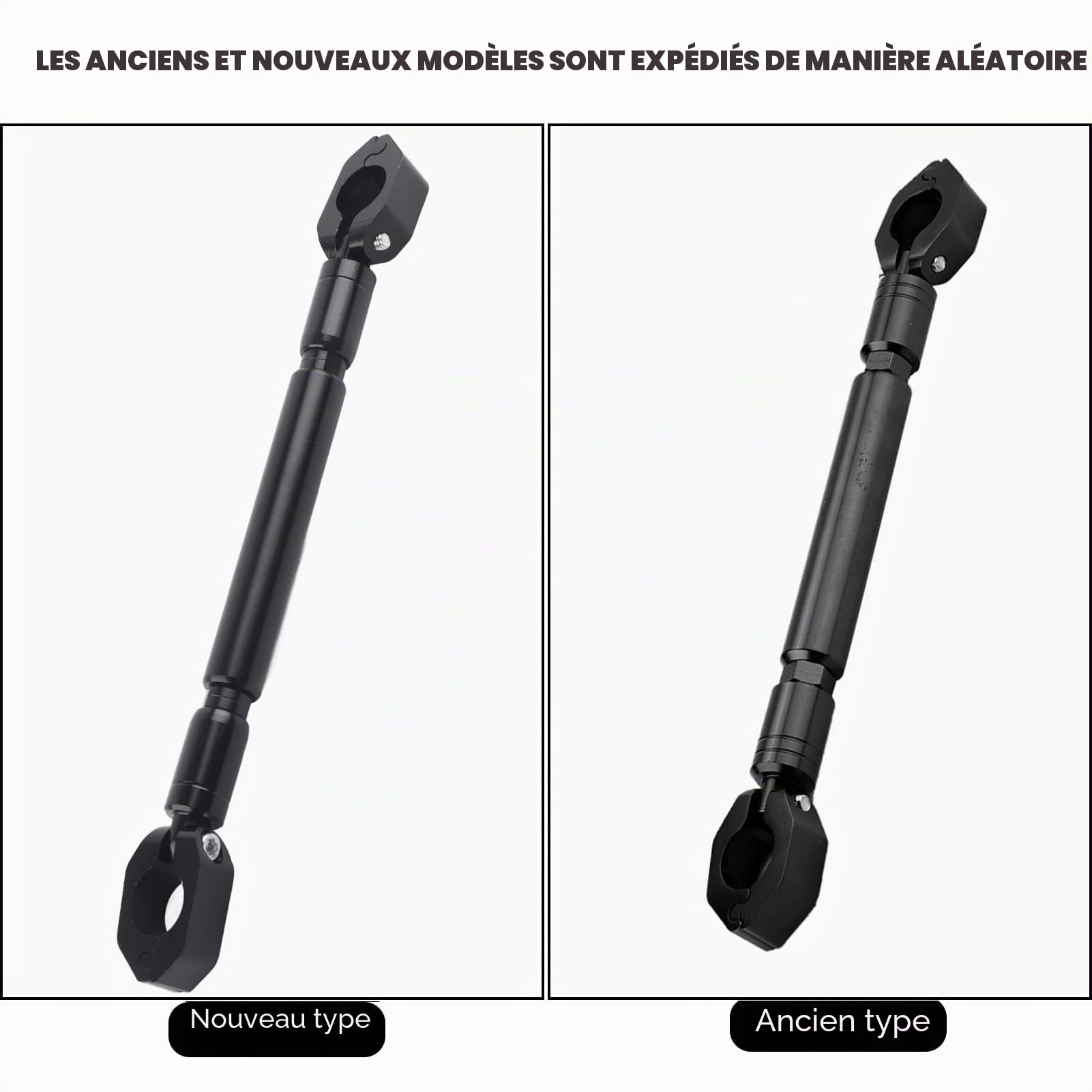Barre d'équilibre moto 22mm en alliage aluminium noir, guidon équilibre barre transversale accessoire moto
