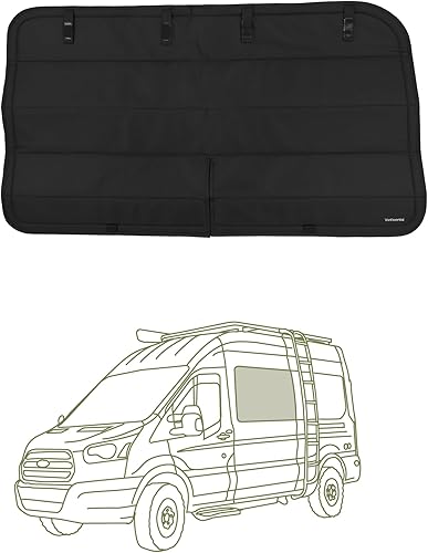 Miniatura 30 de VanEssential Cubierta de ventana deslizable aislante y oscurecedora diseñada para la furgoneta Ford Transit del año 2015 hasta la actualidad SIN gris