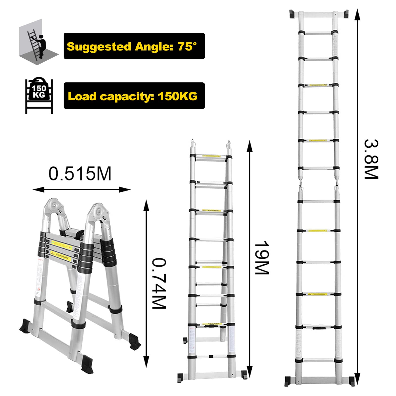Telesteps Telescopische ladder 3.8m Eco Line | BJC Tools Telesteps Telescopische ladder 3.8m Eco Line | BJC Tools