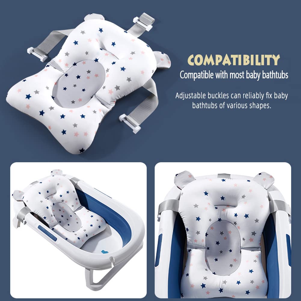 Oreiller Bain Pour Bébé, Siège Bain Nouveau-Né, Antidérapant, Confortable et Durable