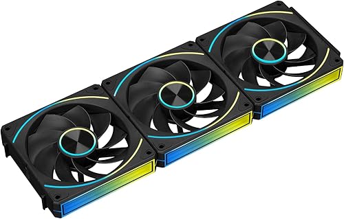 EY120PRO Lot de 3 ventilateurs ARGB à lame inversée de 120 mm, 900 à 1800 tr/min