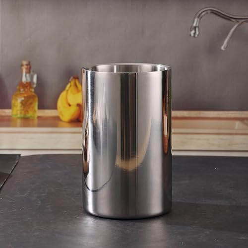 Miniatura 7 de Soporte de doble pared para utensilios de cocina, de acero inoxidable 304, elegante, para encimera, espátula, organizador de almacenamiento de