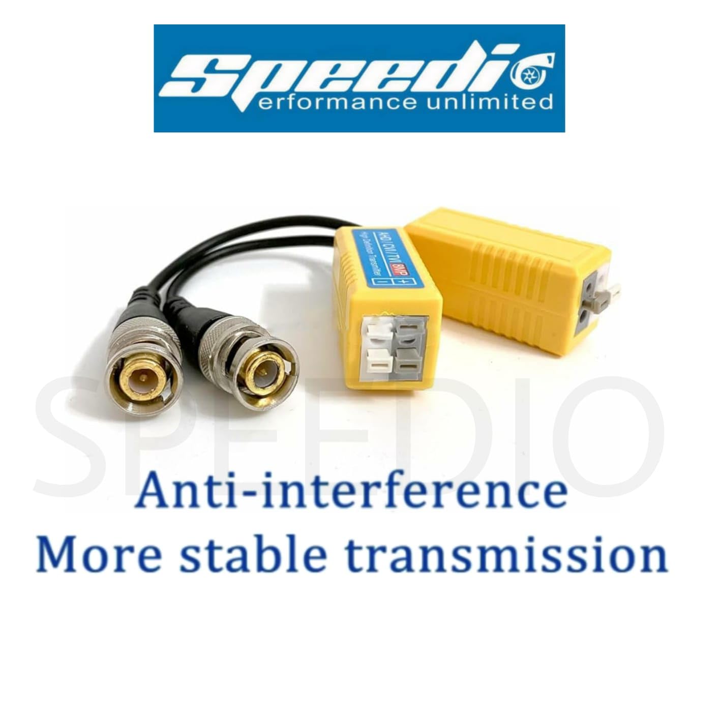 Speedio 8Mp Bnc Connector/Video Balun Connector For CCTV Cameras Compatible in all formats and Cables 298 AHD CVI TVI Coax to UTP Cat6 / Pack of 5 Pair 4