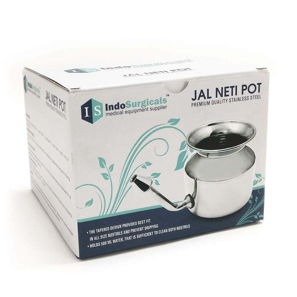 Is Issurgicals Stainless Steel Ayurvedic Jala Netti Pot with 10 pouches of salt plus for sinus congestion Is Issurgicals Stainless Steel Ayurvedic Jala Netti Pot with 10 pouches of salt plus for sinus congestion