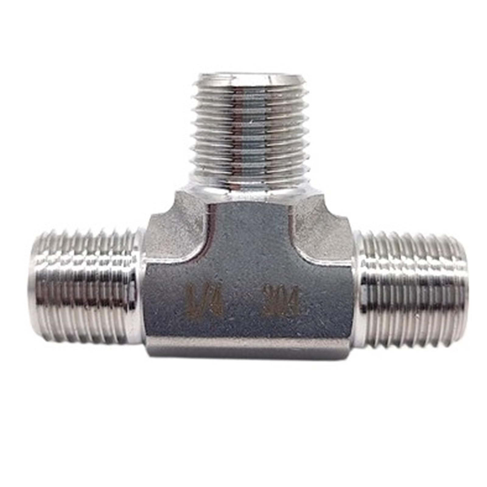 Trójnik do kucia matrycowego ze stali nierdzewnej 304 1/8 "1/4" 3/8 "1/2" złącze gwintowe męskie/żeńskie Złączki rur wodociągowych pod wysokim ciśnieniem(Male thread,1/8")