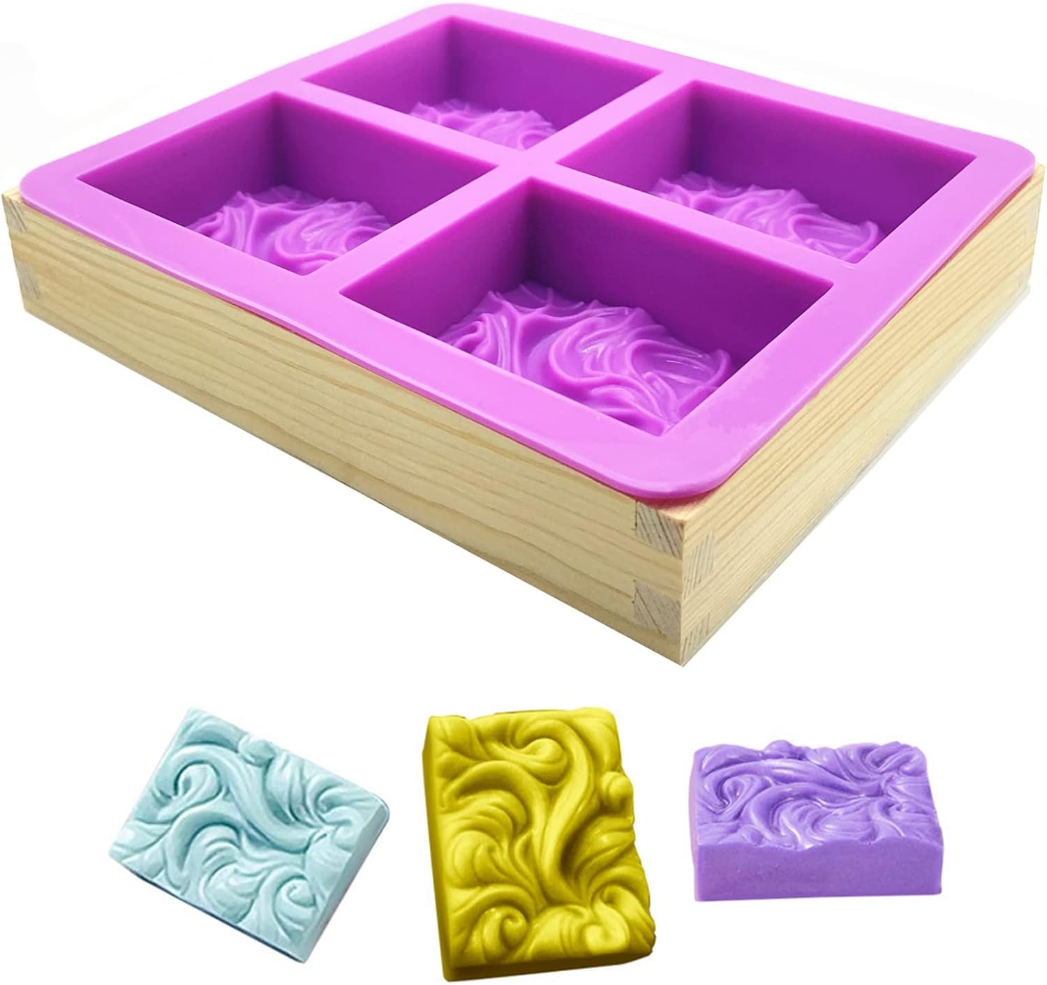 DDlife Flexible Rectangular Sea Wave Soap Silicone Mold