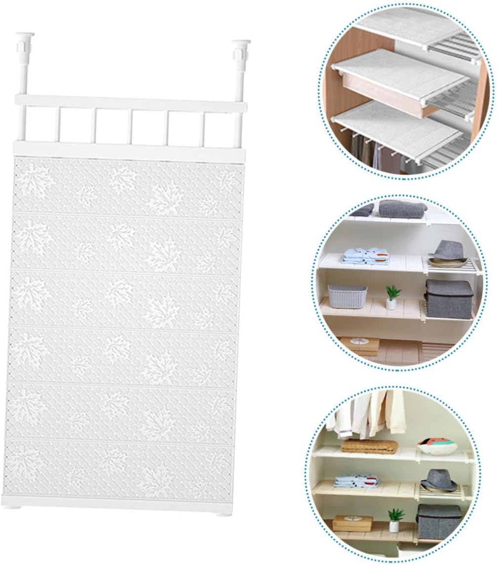 Retractable Wardrobe Shelf Wire Shelving for Closet Wall Bracket Storage Rack Bathroom Cabinet Organizer