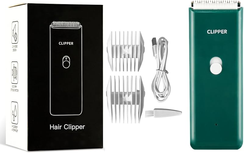 Dog Clippers,Quiet Washable USB Rechargeable Cordless Dog Grooming Kit,Electric Pets Hair Trimmers Shaver Shears for Dogs and Cats Green