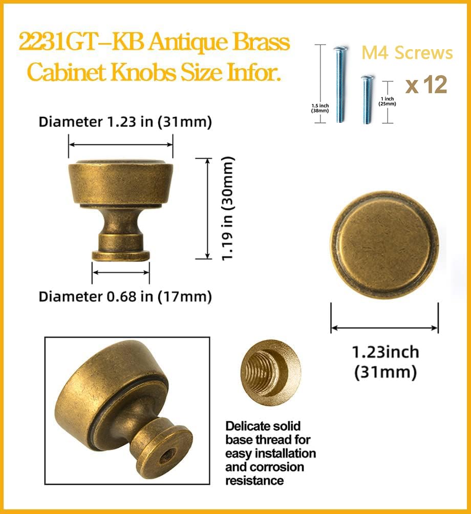 Khtumeware Lot De 10 Poignées D'armoire De Cuisine Vintage En Laiton Antique Avec Centres De Trous De 96 Mm, Poignées De Tiroir De Cuisine En Laiton