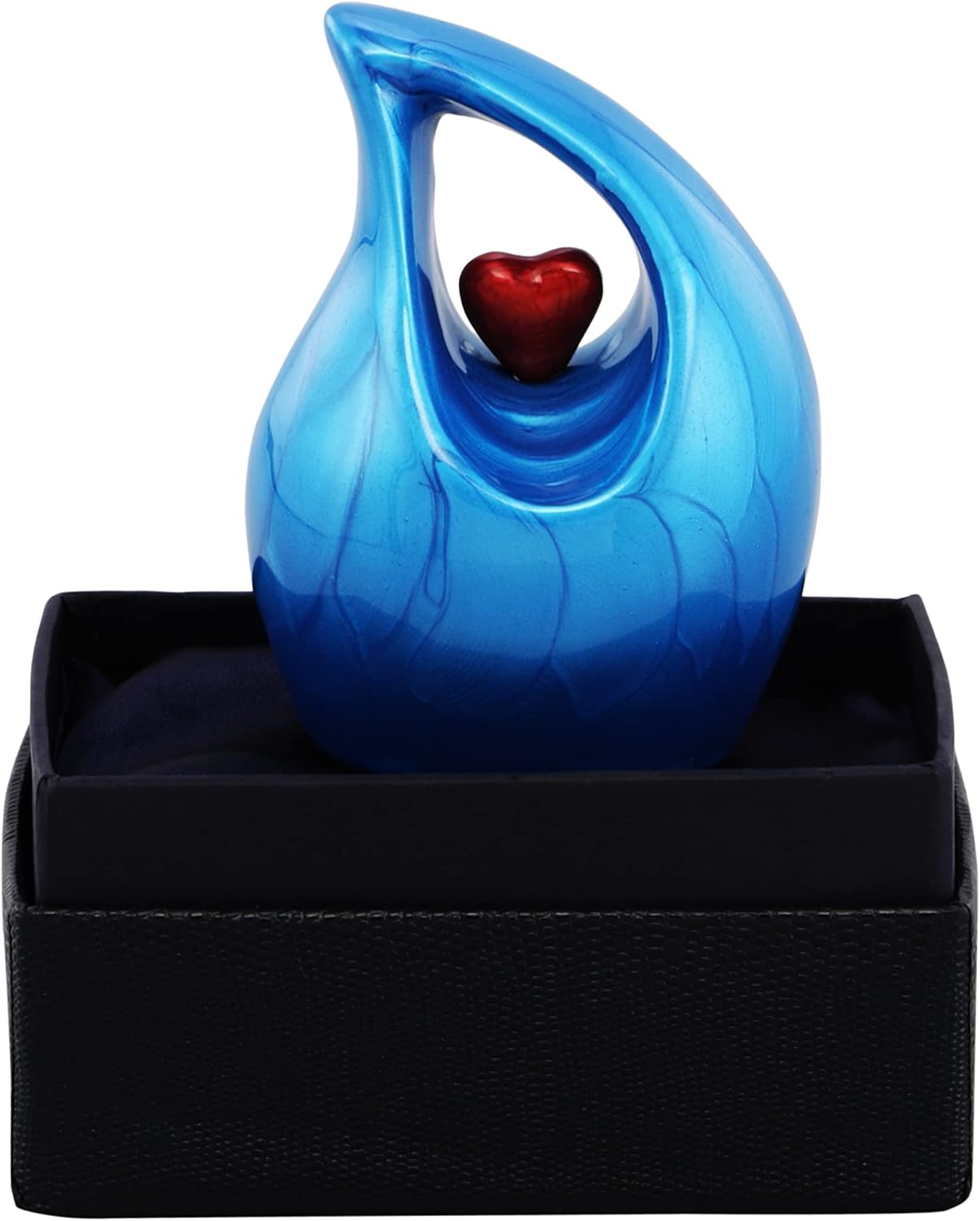 Keepsake Urn for Human Ashes – Heart Design Memorial Urn, Small Cremation Urn, Funeral Urn for Women & Men, Home Display or Burial (Non-Customize, Keepsake 1)