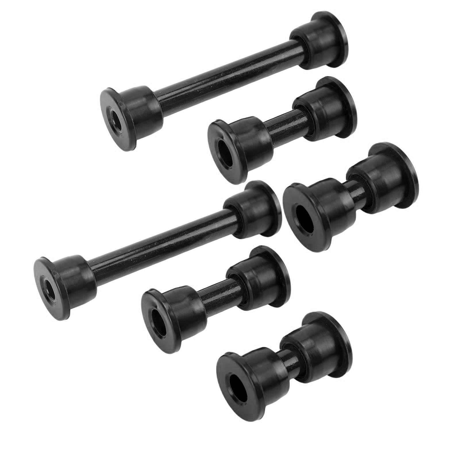 Front Bushing Kit with Screws 102287401, Club Car Lower Spring and Upper A Arm Polyurethane Bushings and Sleeves Replacement, for Club Car Precedent 2004-up (black)