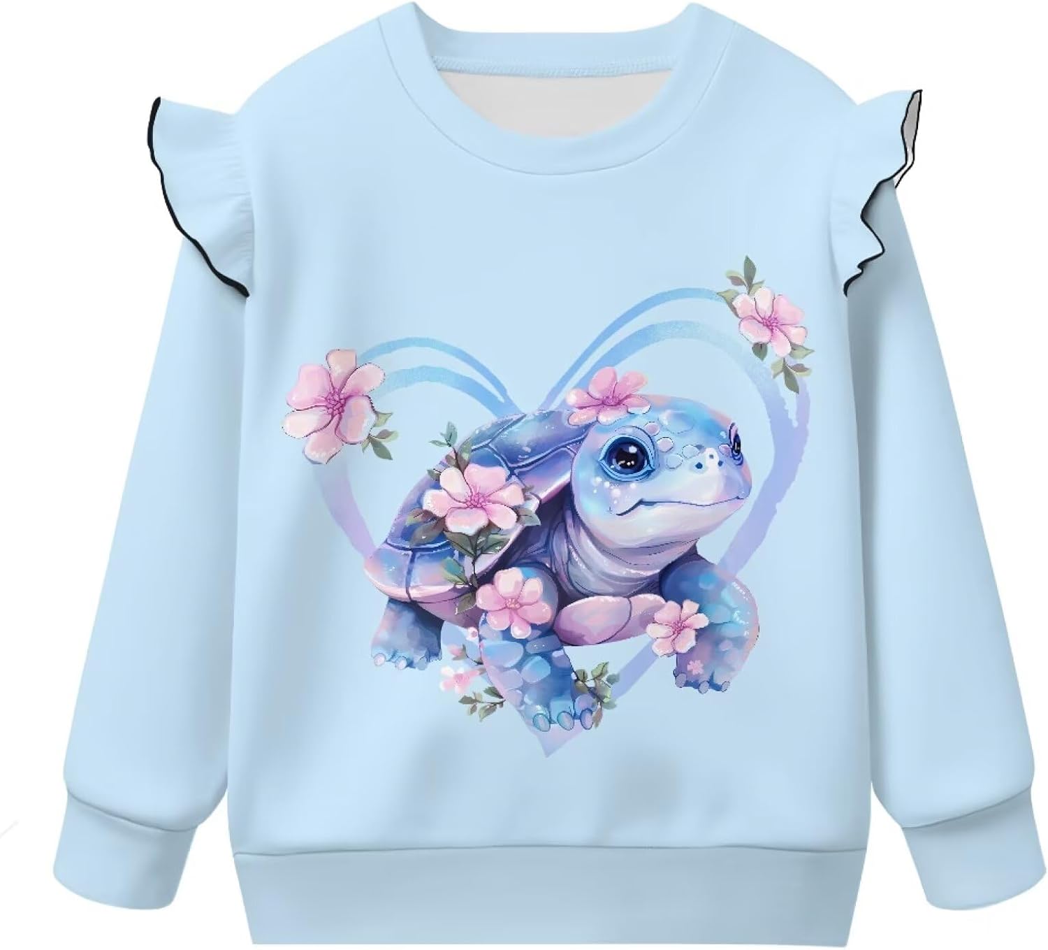 Ystardream Pullover Sweatshirts for Girls Toddler Crewneck Sweat Shirt Easy On/Off