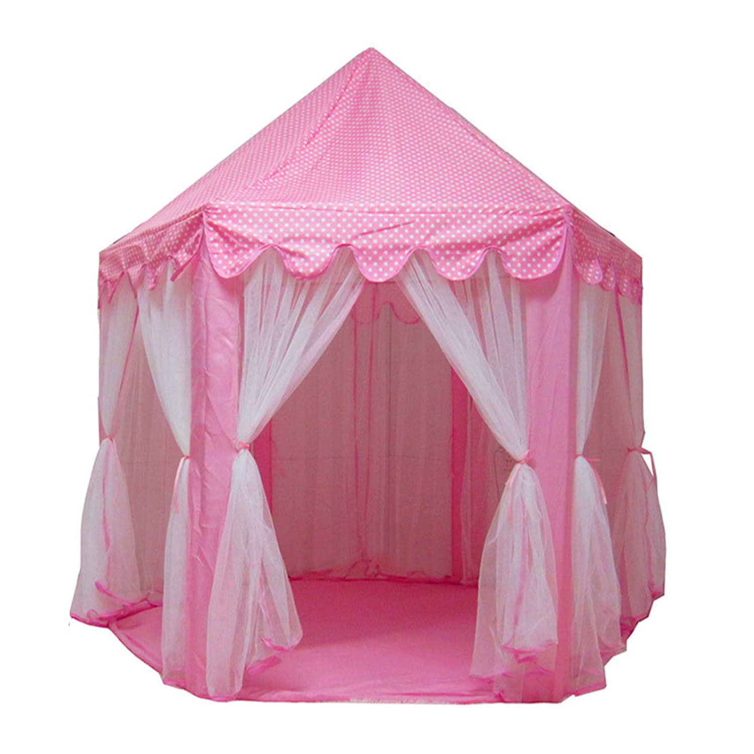 Arabest Princess Tent, Girls Large Play house, Kids Castle Play Tent, for Children Indoor and Outdoor Games, 55'' x 53'' (DxH), Pink