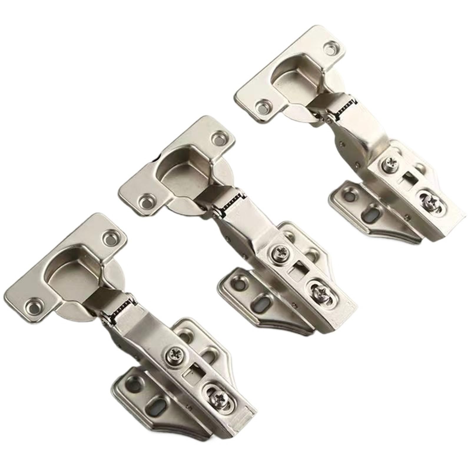 2-8 Pcs Stainless Steel Cabinet Door Hinges with Screws(Inset 4PCS)