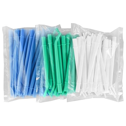 Miniatura 2 de JMU 100 puntas de aspirador dental, puntas de succión quirúrgicas desechables de 14 de pulgada de diámetro, color verde, 4 paquetes, paquete de 25
